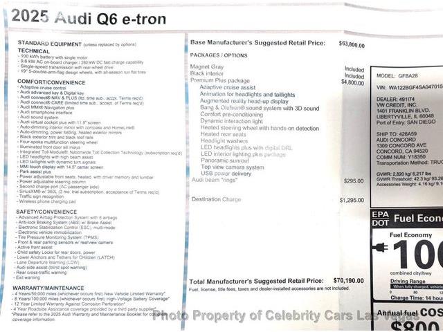 2025 Audi e-tron (CC-2091056) for sale in Las Vegas, Nevada