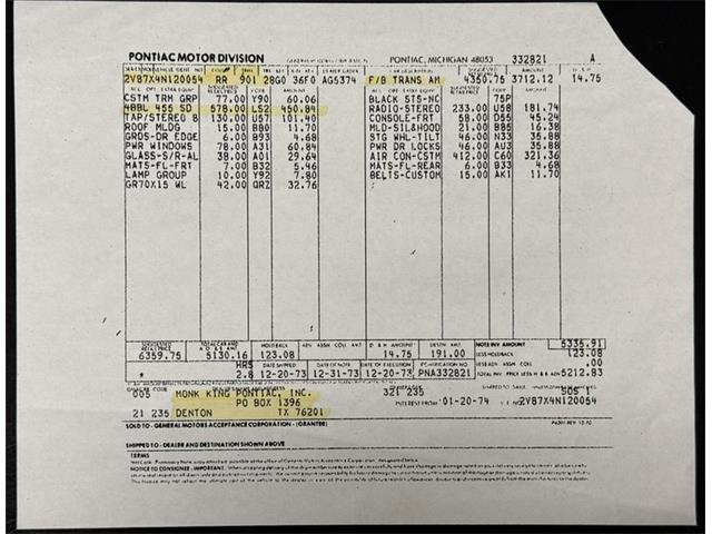 1974 Pontiac Firebird Trans Am (CC-2091222) for sale in Lincoln, Nebraska