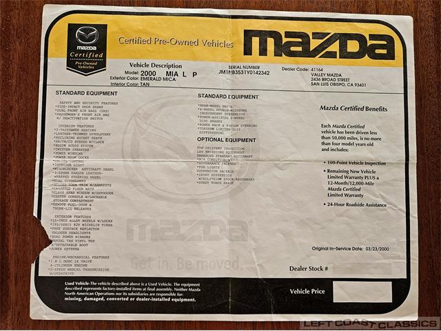 2000 Mazda MX-5 Miata (CC-2091334) for sale in Sonoma, California