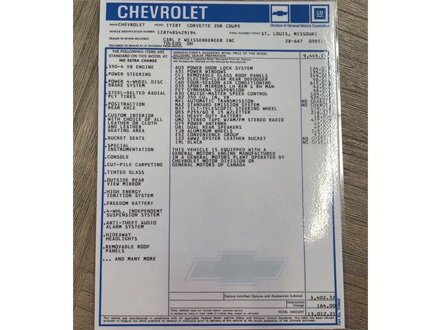 1978 Chevrolet Corvette (CC-2091344) for sale in Canton, Ohio