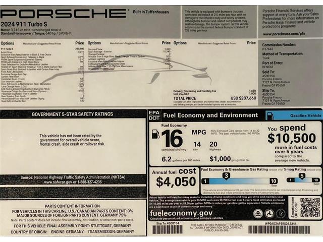 2024 Porsche 911 Turbo S (CC-2092278) for sale in houston, Texas