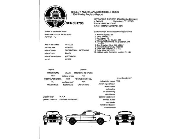 1966 Shelby GT (CC-2093035) for sale in Jupiter, Florida