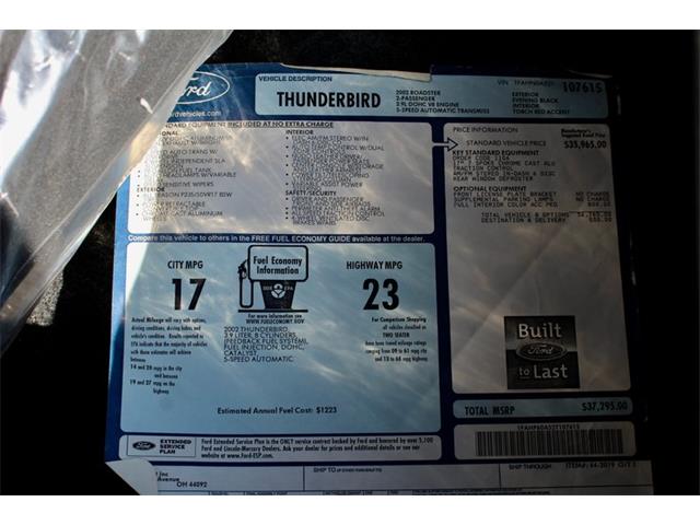 2002 Ford Thunderbird (CC-2093189) for sale in Sarasota, Florida