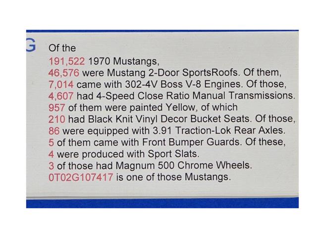 1970 Ford Mustang Boss 302 (CC-2093331) for sale in Hilton, New York