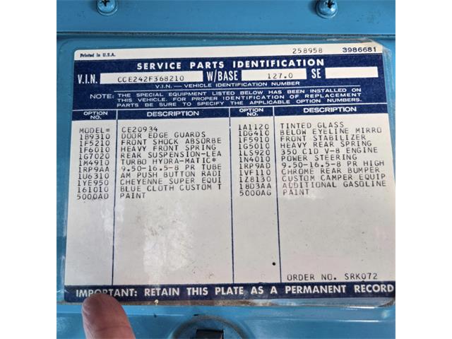 1972 Chevrolet Cheyenne (CC-2093532) for sale in Reno, Nevada