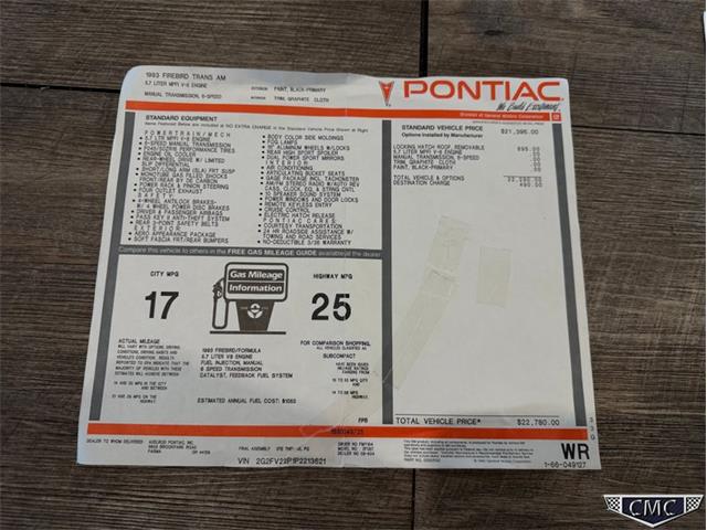1993 Pontiac Firebird (CC-2093917) for sale in Benson, North Carolina