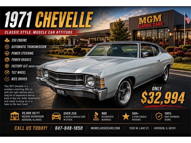 1971 Chevrolet Chevelle (CC-2094402) for sale in Addison, Illinois