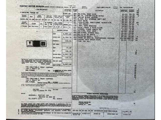 1978 Pontiac Firebird (CC-2094515) for sale in Carrollton, Texas