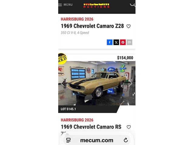 1969 Chevrolet Camaro Z28 (CC-2094560) for sale in Addison, Illinois