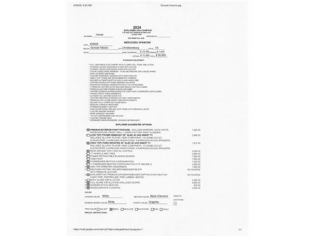 2025 Mercedes-Benz Sprinter (CC-2094952) for sale in Christiansburg, Virginia