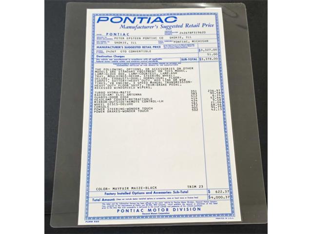 1968 Pontiac GTO (CC-2095152) for sale in Homer City, Pennsylvania