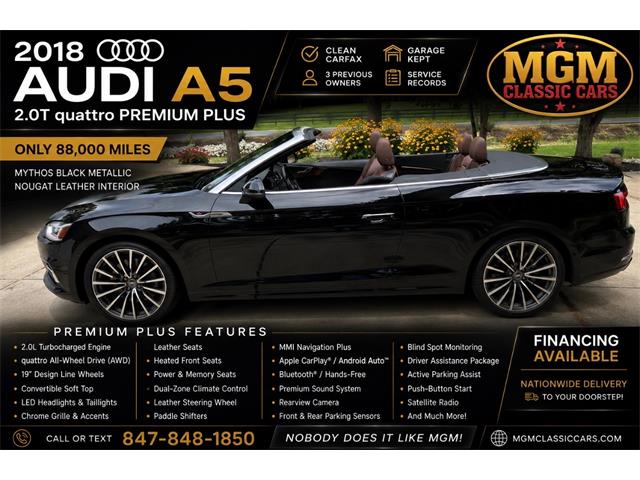 2018 Audi A5 (CC-2095339) for sale in Addison, Illinois
