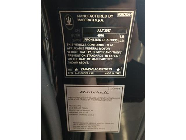 2018 Maserati GranTurismo (CC-2095431) for sale in Boca Raton, Florida