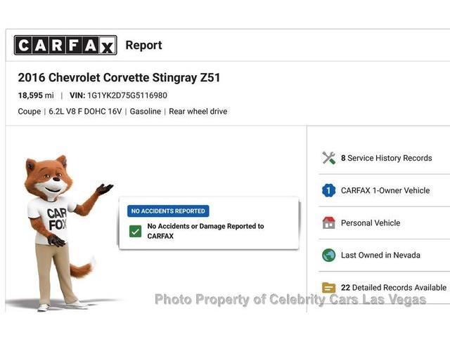 2016 Chevrolet Corvette (CC-2096149) for sale in Las Vegas, Nevada