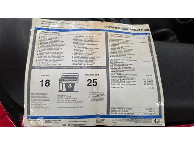 2002 Chevrolet Camaro (CC-2096332) for sale in Mankato, Minnesota