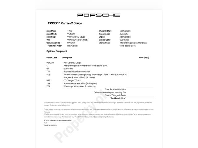 1994 Porsche 911 Carrera 2 (CC-2096533) for sale in Elyria, Ohio