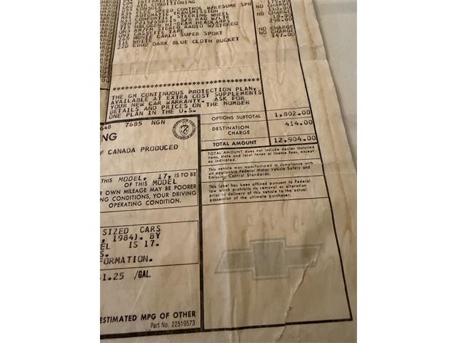 1984 Chevrolet Monte Carlo SS (CC-2096571) for sale in Washington, New Jersey