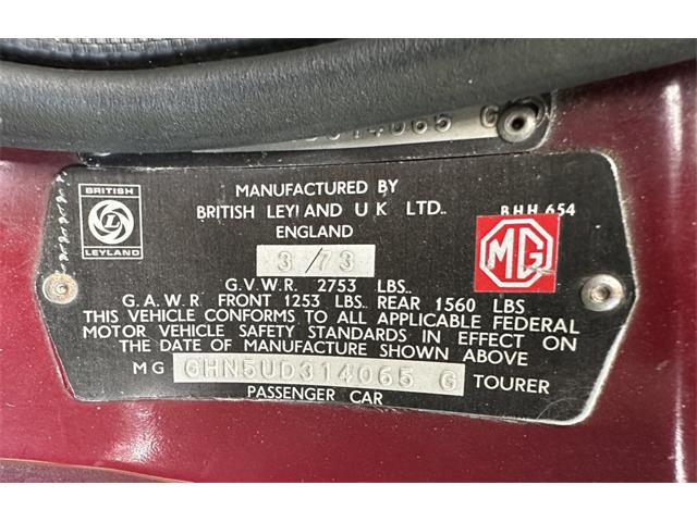 1973 MG MGB (CC-2097243) for sale in Hingham, Massachusetts