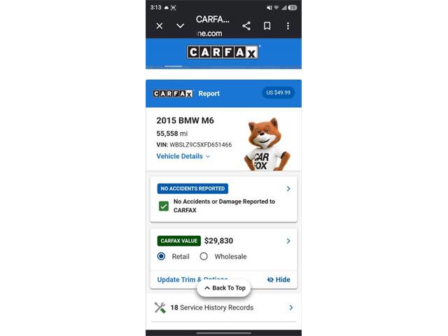 2015 BMW M6 (CC-2097302) for sale in Woodland Hills, California