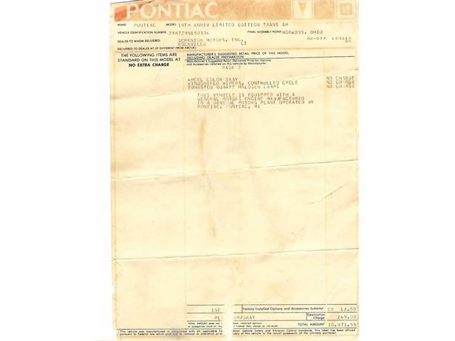 1979 Pontiac Firebird Trans Am (CC-2097310) for sale in Laguna Beach, California