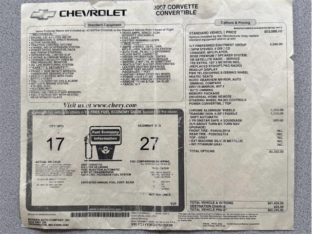 2007 Chevrolet Corvette (CC-2097373) for sale in Sanborn, Iowa