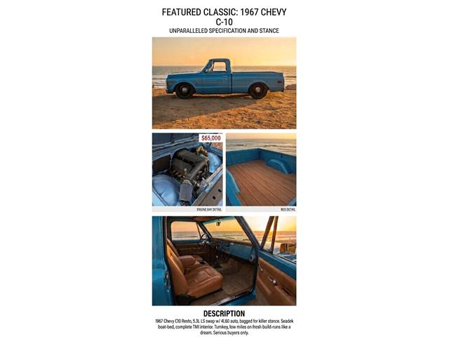 1967 Chevrolet C10 (CC-2097610) for sale in Chula Vista , California