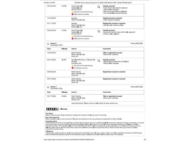 2006 Chevrolet SSR (CC-2097906) for sale in Athens, West Virginia