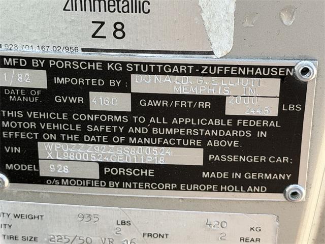 1981 Porsche 928 (CC-2097930) for sale in Elyria, Ohio