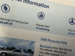 1981 Porsche 928 (CC-2097930) for sale in Elyria, Ohio