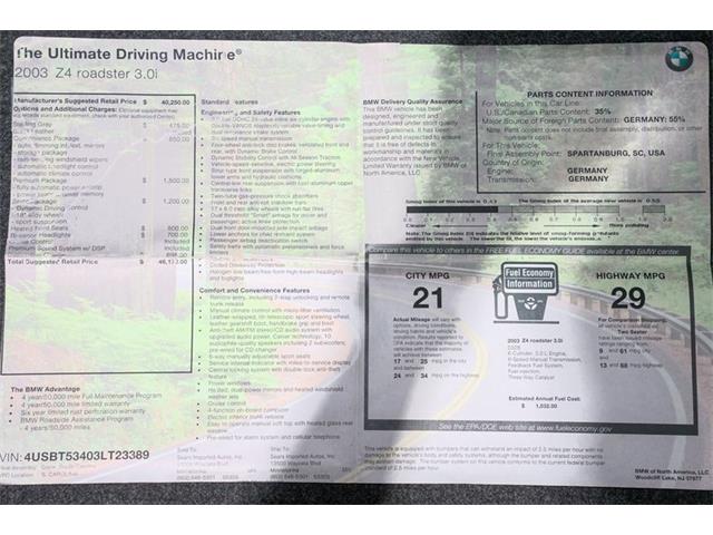 2003 BMW Z4 (CC-2097965) for sale in Kentwood, Michigan