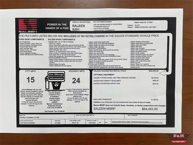 2007 Ford Mustang (CC-2098430) for sale in Glen Ellyn, Illinois