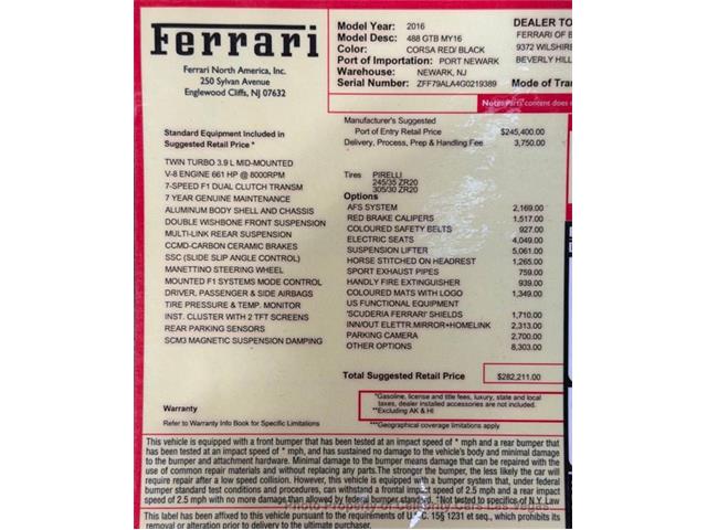 2016 Ferrari 488 GTB (CC-2098725) for sale in Las Vegas, Nevada