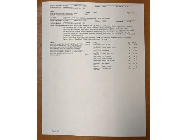 1987 Chevrolet G20 (CC-2098749) for sale in Corydon, Indiana