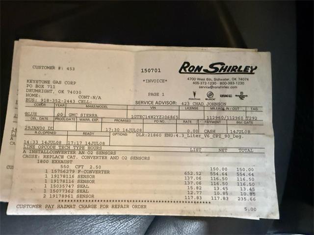 2000 GMC Sierra 1500 (CC-2099433) for sale in Wilson, Oklahoma