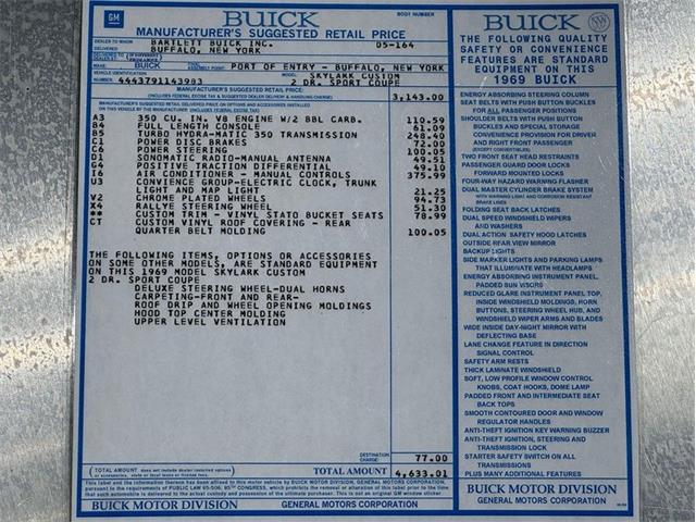1969 Buick Skylark (CC-2090951) for sale in Depew, New York