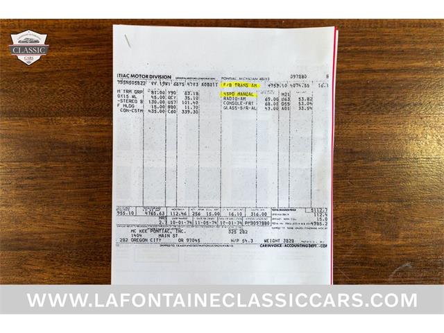 1975 Pontiac Firebird Trans Am (CC-2099802) for sale in Milford, Michigan