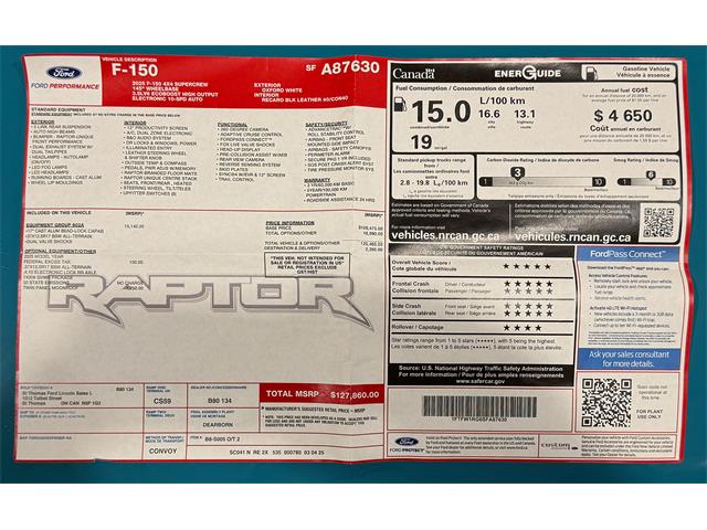 2025 Ford Raptor (CC-2102530) for sale in Watford, Ontario