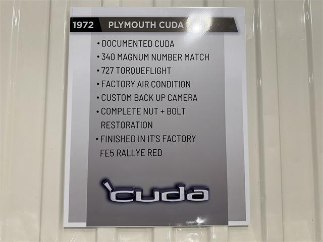 1972 Plymouth Cuda (CC-2102532) for sale in Watford, Ontario
