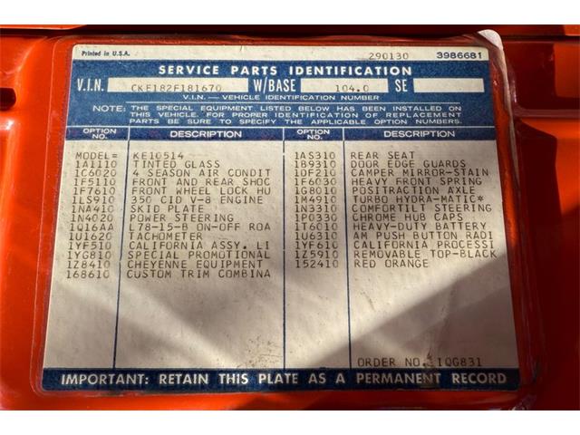 1972 Chevrolet K5 Blazer (CC-2102771) for sale in Greensboro, North Carolina