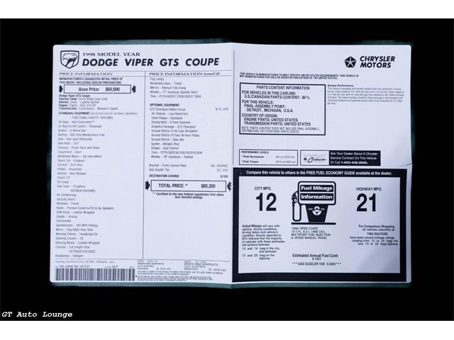 1998 Dodge Viper (CC-2102805) for sale in Rancho Cordova, California