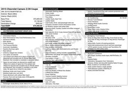 2015 Chevrolet Camaro (CC-2102836) for sale in Ft Worth, Texas
