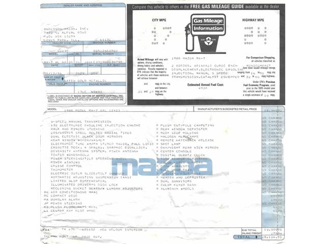 1986 Mazda RX-7 (CC-2103000) for sale in Alsip, Illinois