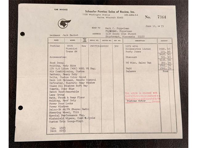 1979 Pontiac Firebird Trans Am (CC-2103444) for sale in Corydon, Indiana