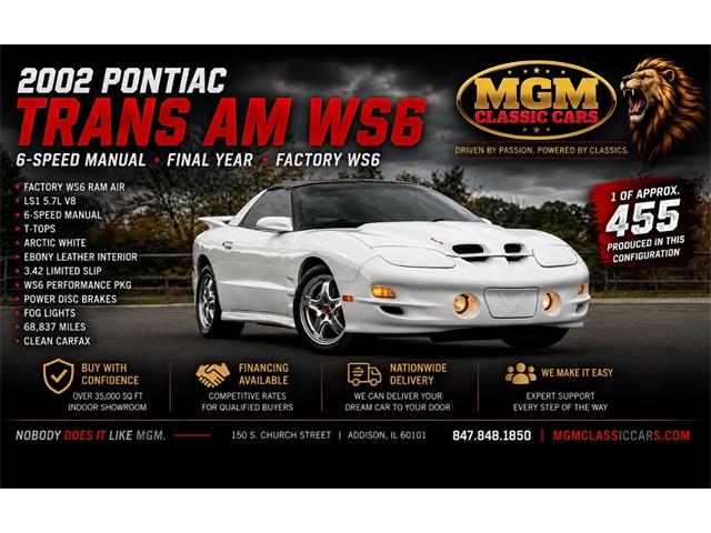 2002 Pontiac Firebird Trans Am (CC-2103533) for sale in Addison, Illinois