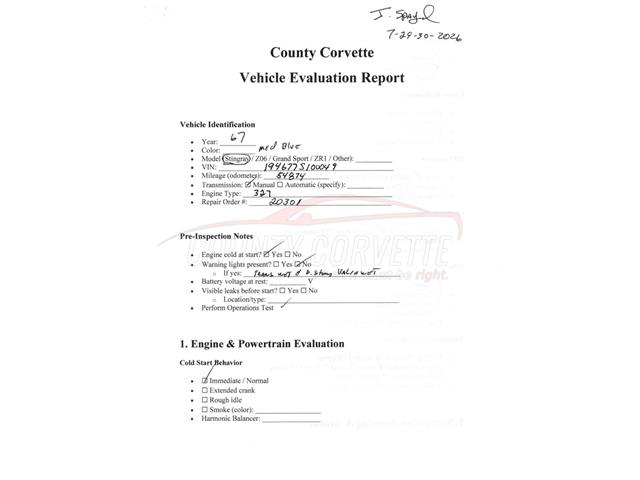 1967 Chevrolet Corvette (CC-2103671) for sale in West Chester, Pennsylvania