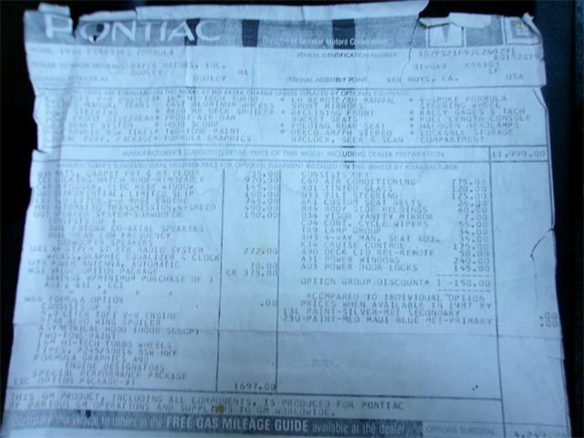 1988 Pontiac Firebird Formula (CC-2104986) for sale in Palmer, Massachusetts