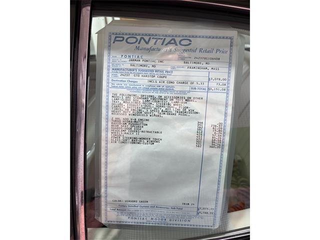 1968 Pontiac GTO (CC-2105108) for sale in Titusville, New Jersey