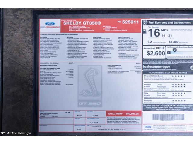 2017 Ford Mustang GT350 (CC-2105763) for sale in Rancho Cordova, California