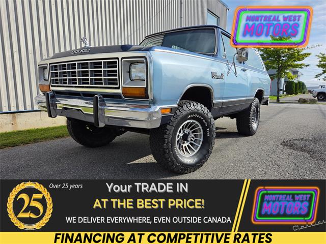 1985 Dodge Ramcharger (CC-2100581) for sale in Vaudreuil-Dorion, Quebec