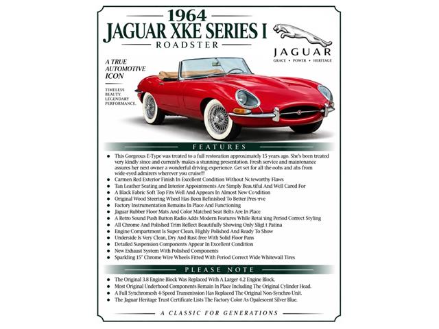 1964 Jaguar XKE (CC-2106727) for sale in Saratoga Springs, New York